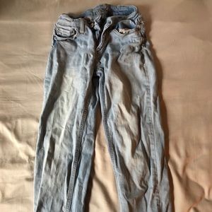 Straight legged jeans